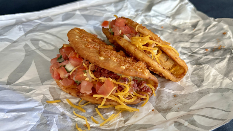Taco Bell chalupas on wrapper