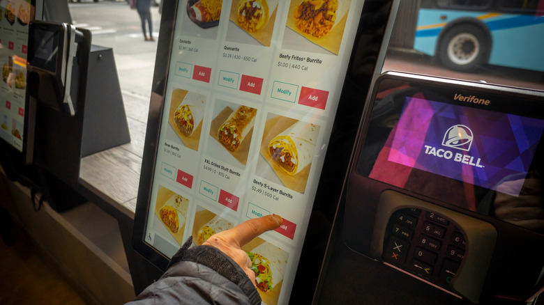 Taco Bell self-order kiosk