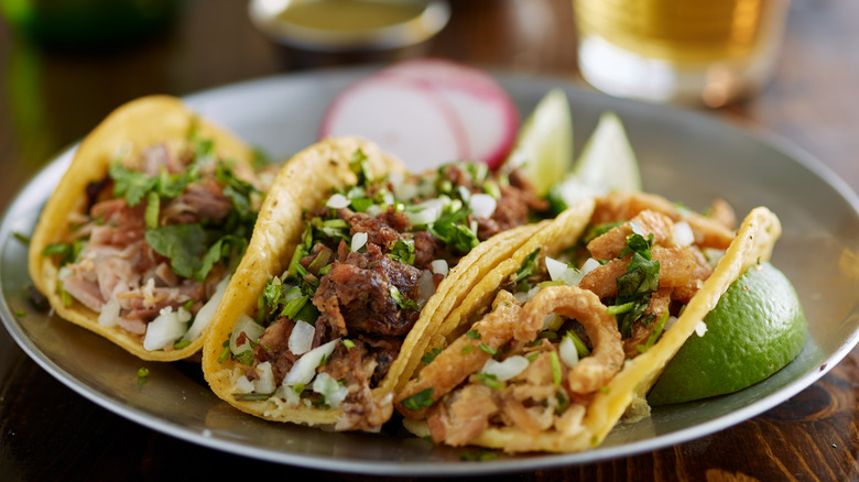 Mexican tacos de buche