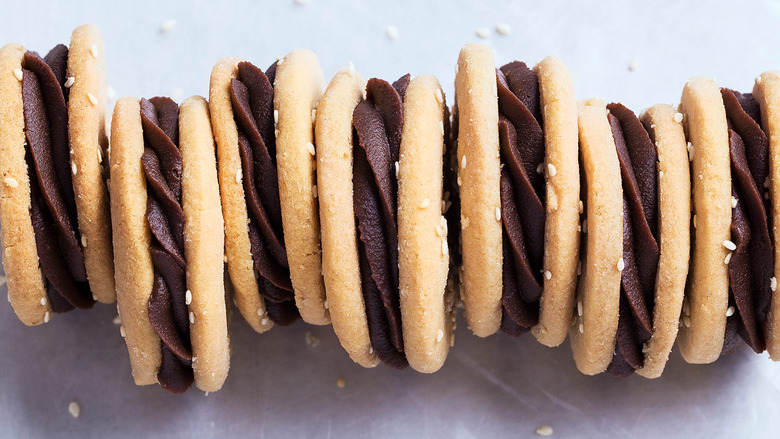 Tahini Shortbread Sandwich Cookies