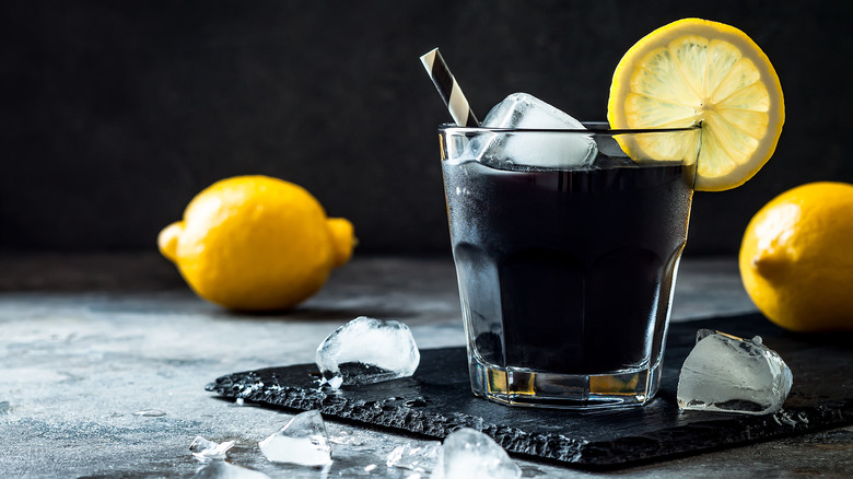 black vodka cocktail