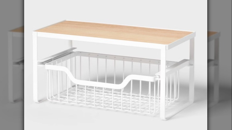 Target coffee bar organizer on white surface