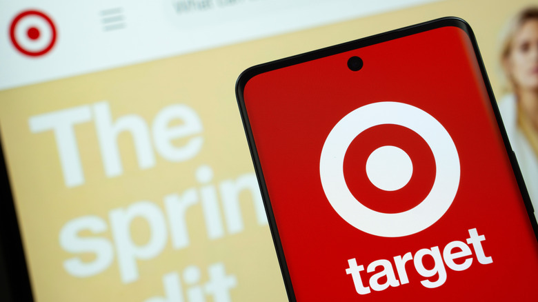 Target logo on a mobile app