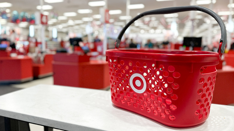 Target shopping basket in store