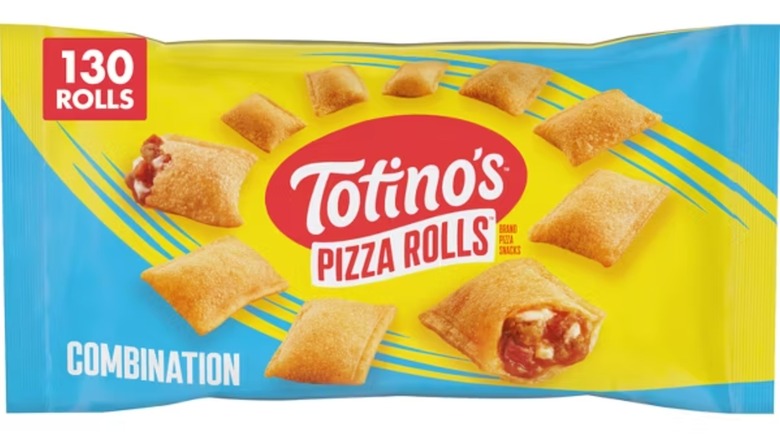 Bag of Totino's combination frozen Pizza Rolls