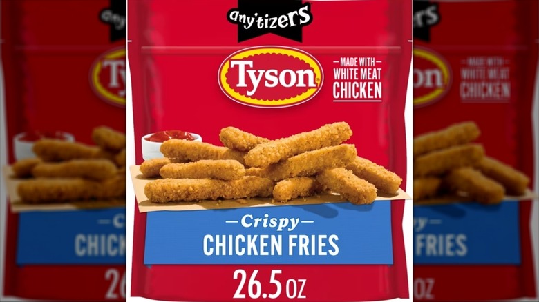 Bag of Tyson Any'tizers crispy chicken fries