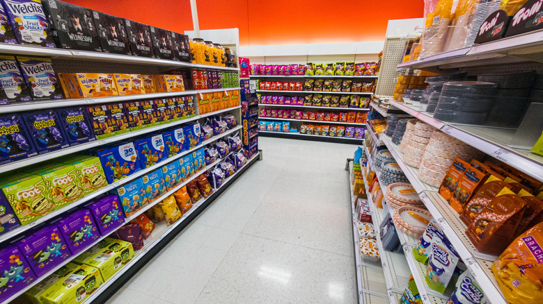 Halloween snack aisle at Target