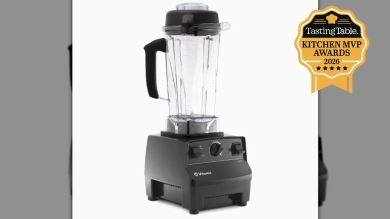Vitamix 5200 blender in black on a white background