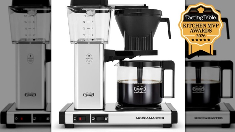 Silver Moccamaster KBGV Coffee Maker against a white background