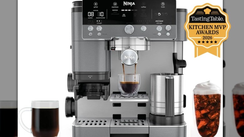 Ninja espresso machine with coffee beverages