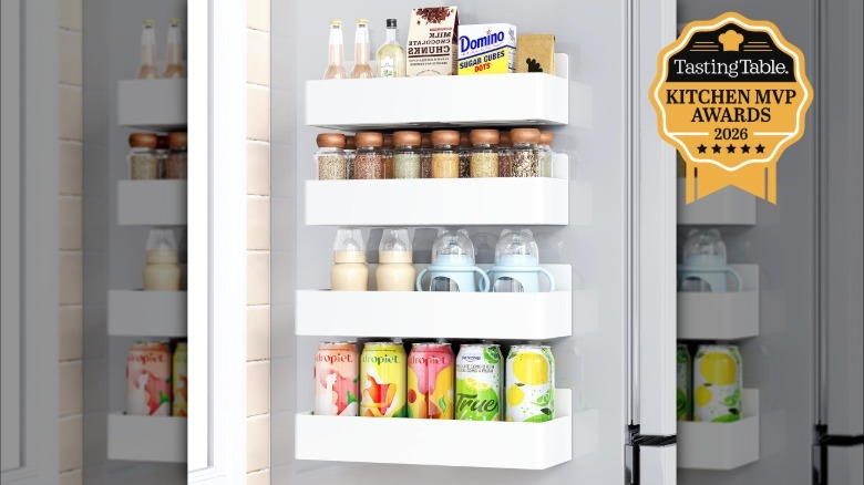 mystozer spice racks with pantry items