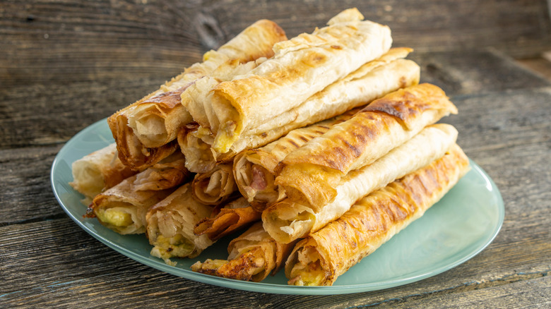 chicken taquito pile