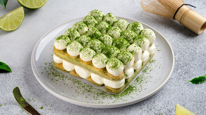 Matcha green tea tiramisu