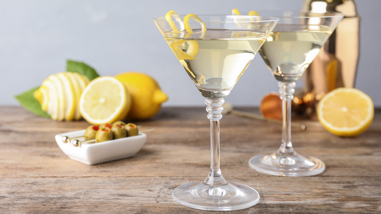 Lemon drop martinis