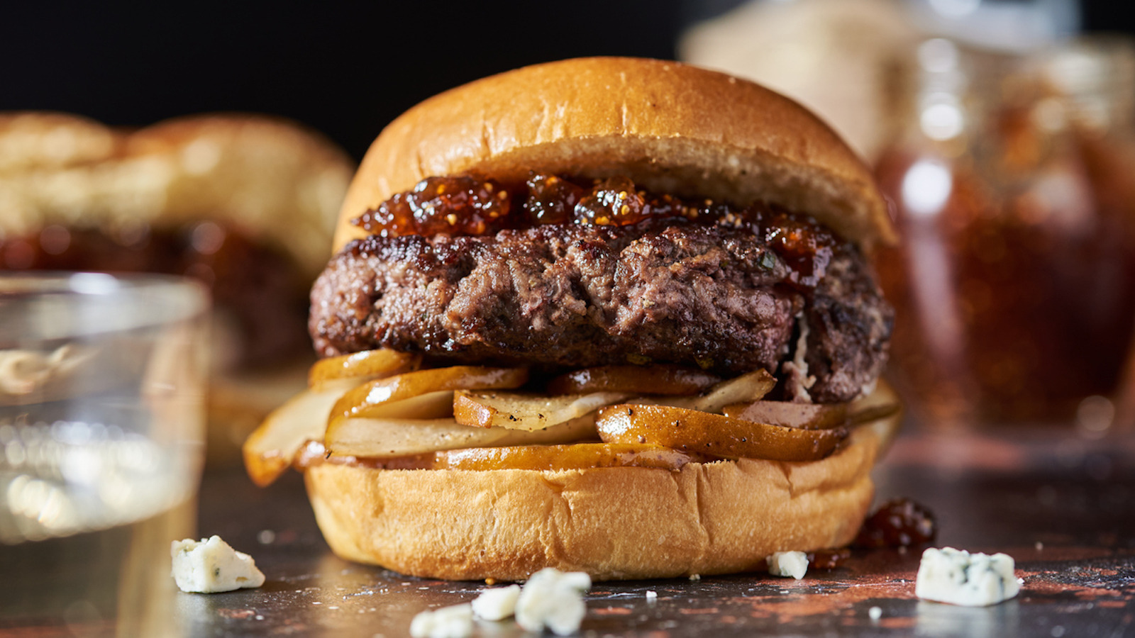 Temper The Tanginess Of Blue Cheese Burgers With Fig Jam