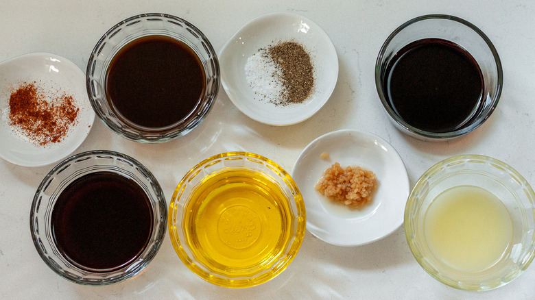 ingredients for steak marinade