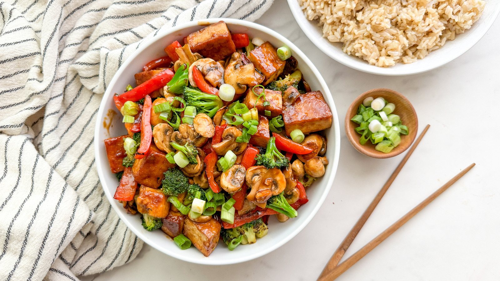 Teriyaki Tofu And Mushroom StirFry Recipe