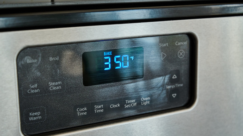 preheating the oven to 350 F