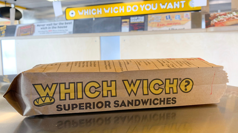 Which Wich sandwich in bag