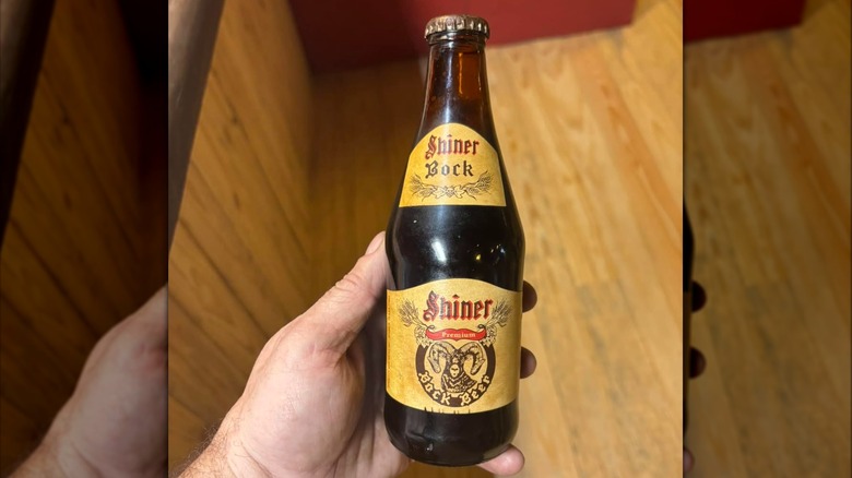 vintage bottle of shiner bock likely from the 1980s