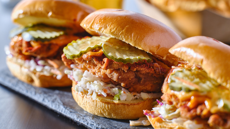 Nashville hot chicken sandwiches