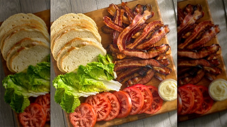 Central Market platter with sandwich options for a BLT
