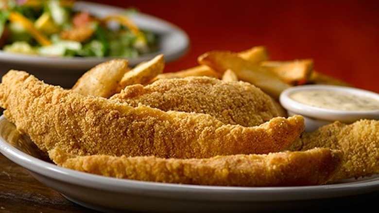 Texas Roadhouse fried catfish entree