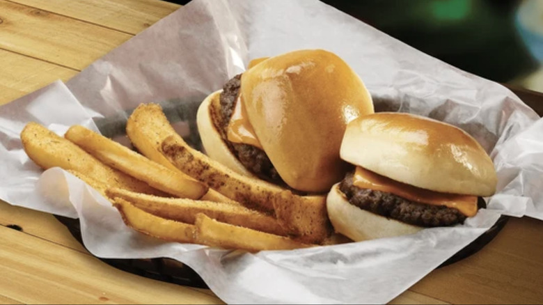 Texas Roadhouse kids' meal with burgers and fries