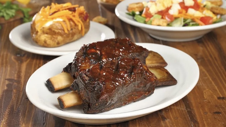 Texas Roadhouse ribs on plate