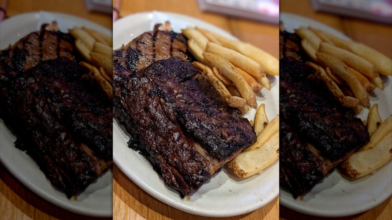 Texas Roadhouse prime rib combo with ribs