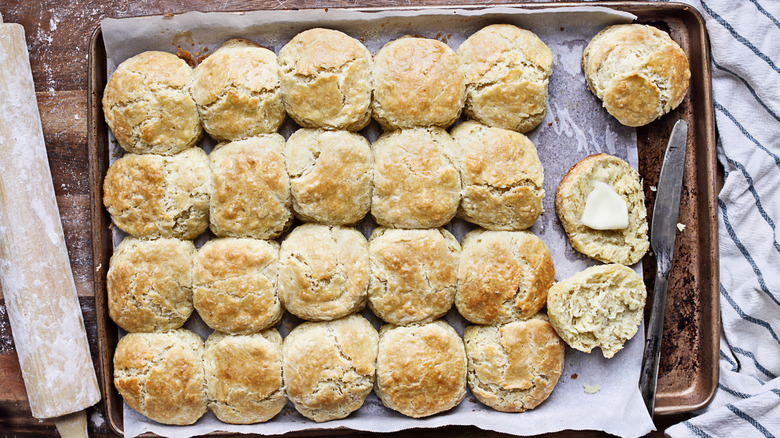 Southern style biscuits in pan
