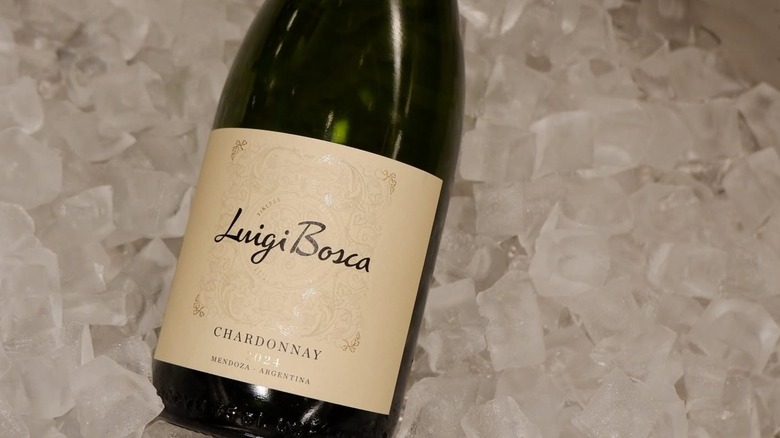 closeup bottle of Luigi Bosca Insignia Collection Chardonnay