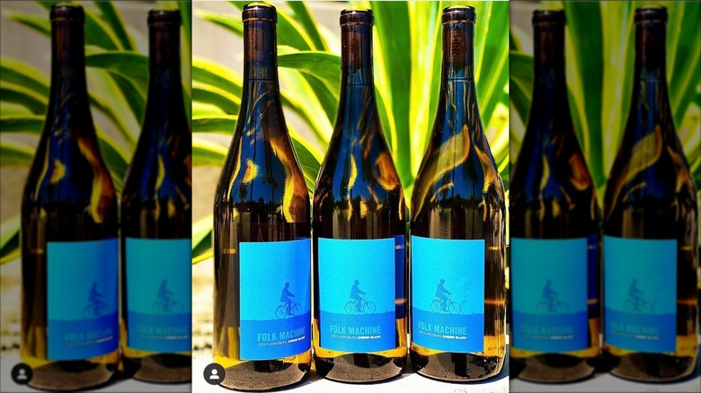 three bottles of wine lined up