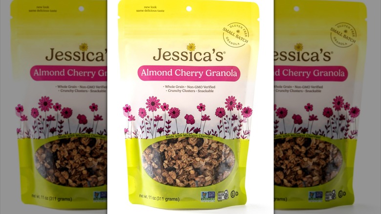 Package of Jessica's Natural Foods Almond Cherry Granola