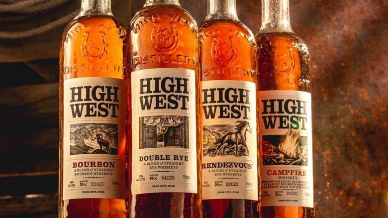 Four bottles from high West including Doule Rye and Rendezous