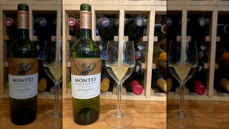 bottle and glass of white wine