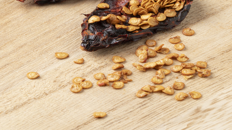 Smoked dried chipotle peppers