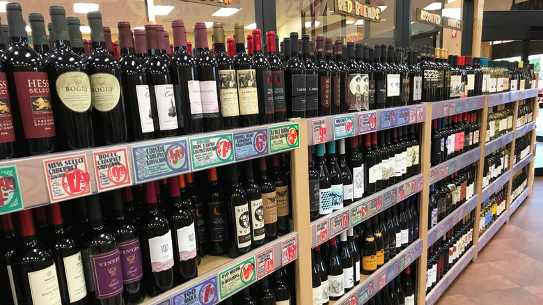 Trader Joe wine aisle 