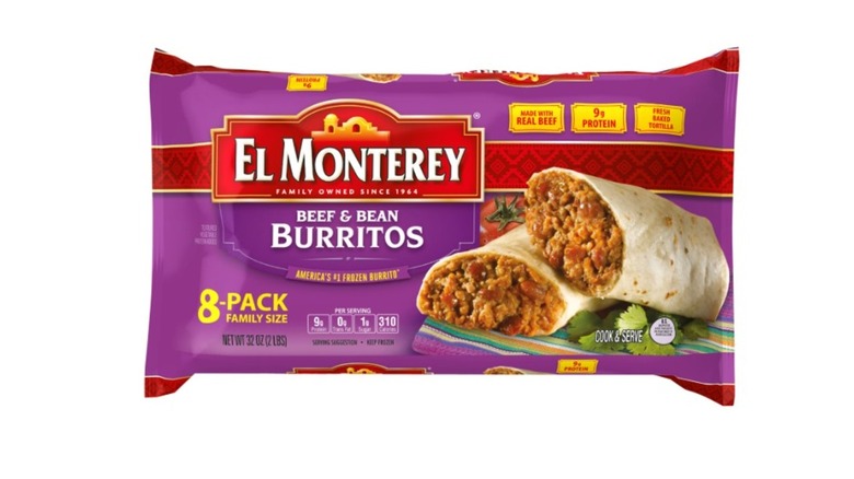 Stock image of El Monterey Beef & Bean Burritos