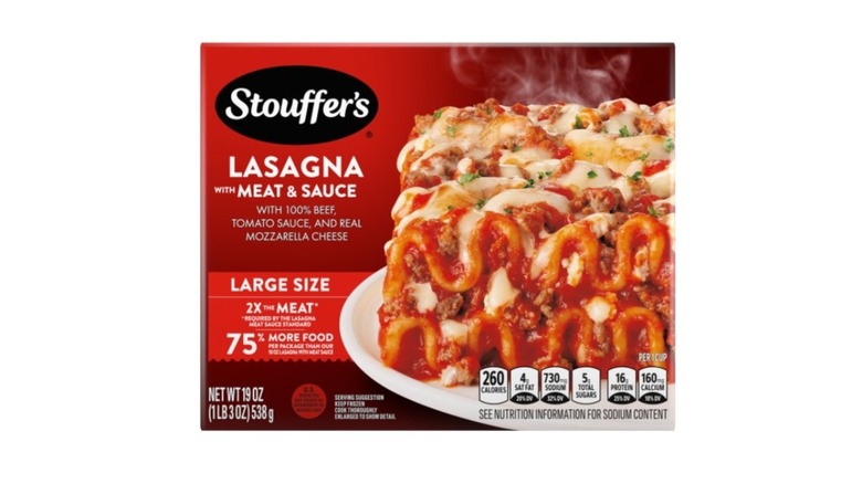 Stock image of Stouffer's Lasagna with Meat and Sauce