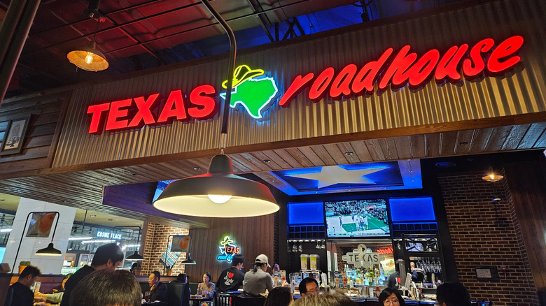 Interior of Texas Roadhouse with a lively atmosphere