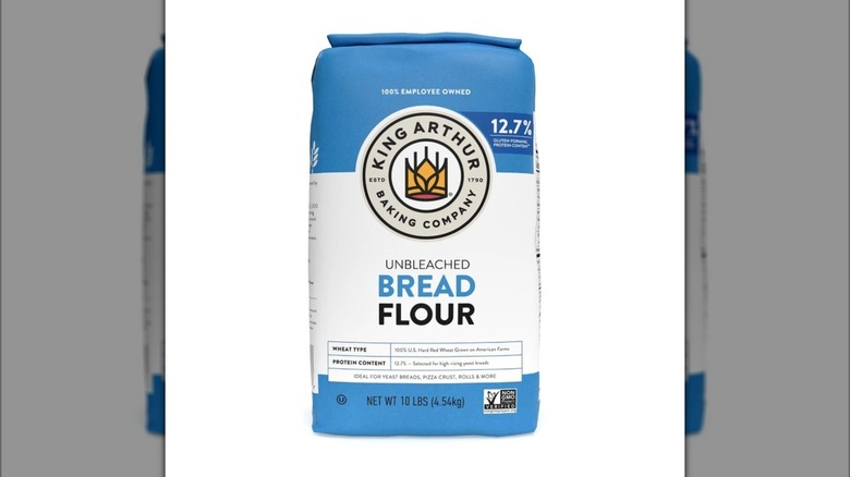 Bag of King Arthur unbleached bread flour