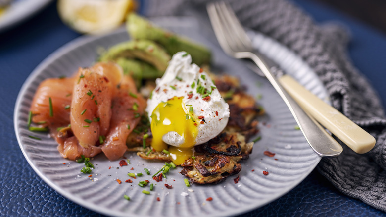 lox with poached egg