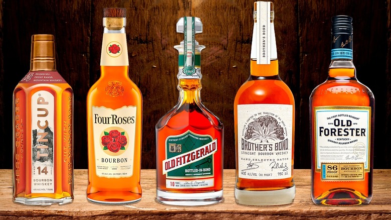 bottles of low-proof bourbon