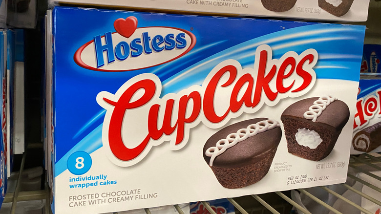 Box of Hostess CupCakes at store