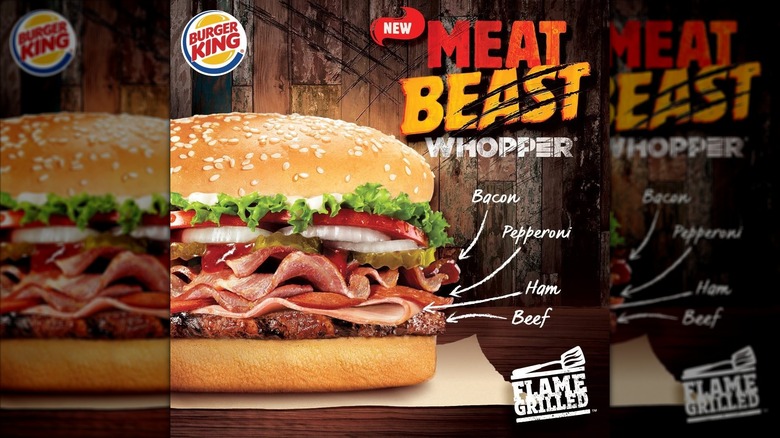 Advertisement for Meat Beast Whopper burger from Burger King Philippines