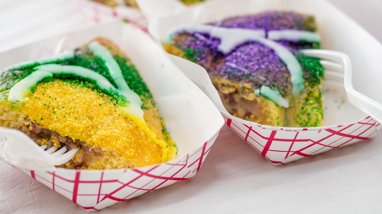 Colorful king cakes from Bywater Bakery