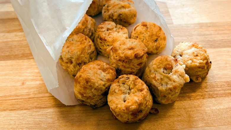 Bag of herb scone bits from Savannah Scone Company