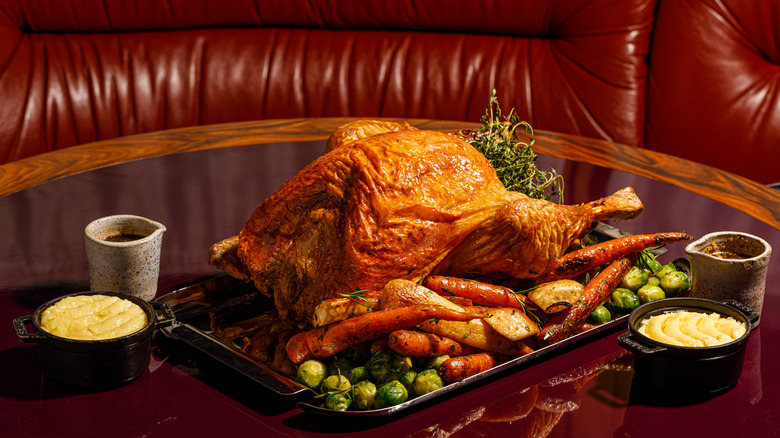 Fancy roast turkey vegetables