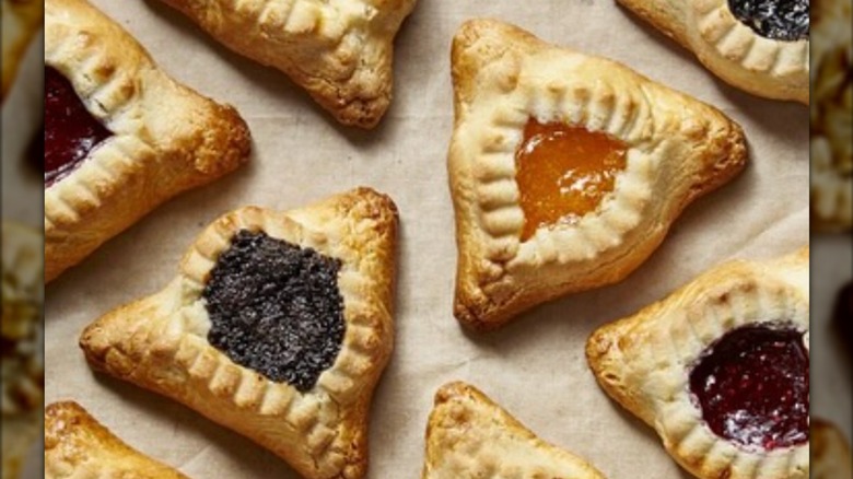 aerial view of freshly baked pastries from a bakery